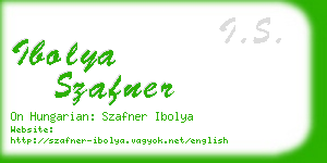 ibolya szafner business card